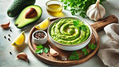 Ilustratie: procesul de gatire al pastelor cu sos de avocado