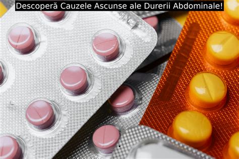 Infografic cu cauzele comune ale durerii abdominale și vărsăturilor