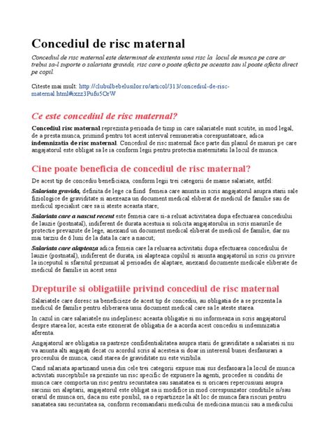 Infografic: Ce este concediul de risc maternal, cine poate beneficia și ce condiții implică