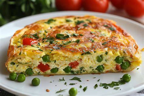 Imagine: Omletă din albușuri cu legume la cuptor