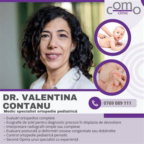 Infografic: Dr. Valentina Contanu - traseu profesional și competențe