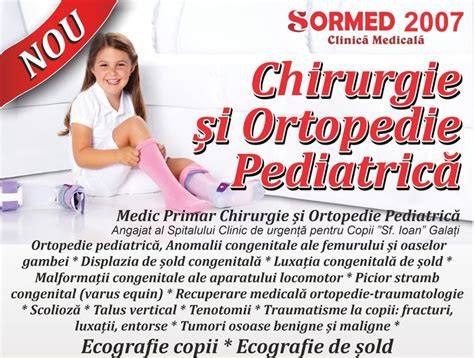 Infografic: panoramă ibridă a clinicilor de ortopedie pediatrică din Bacău