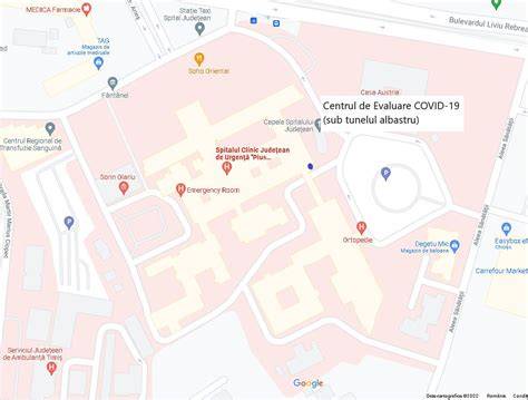 Hartă a campusului Spitalului Județean Timișoara cu noile facilități medicale