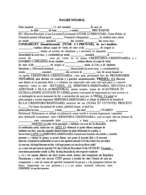 model opinie notarială - document