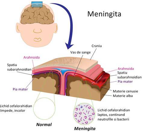 Infografic: Meningita bacteriană - cauze, simptome, vaccinuri disponibile în România