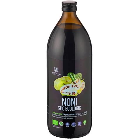 Diagramă: Componentele siropului Organic Noni și rolul lor