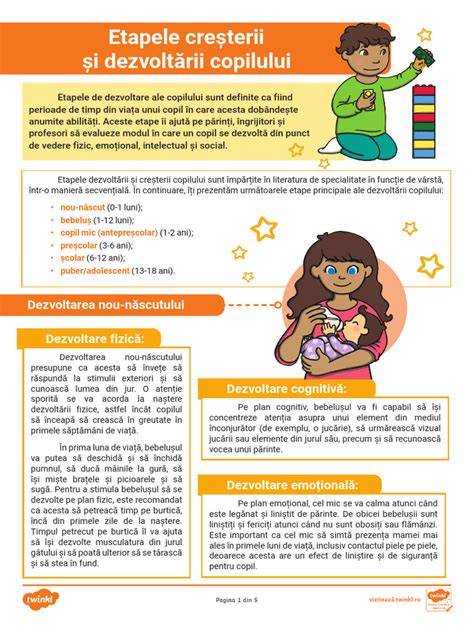 Infografic: „Ciclul dezvoltării copilului”