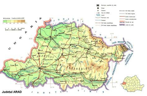 Harta județului Arad cu distribuția populației, migrației și zonele de servicii medicale