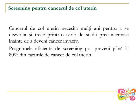 Infografic despre importanța screeningului pentru cancerul de col uterin