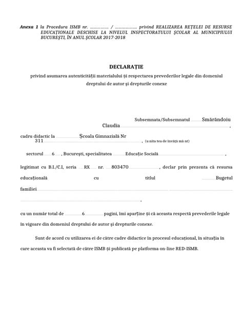 Exemplu de formular medical tipizat