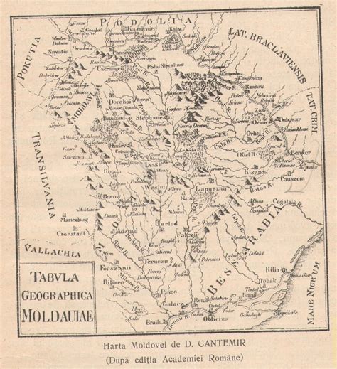 Hartă a Moldovei realizată după Descriptio Moldaviae