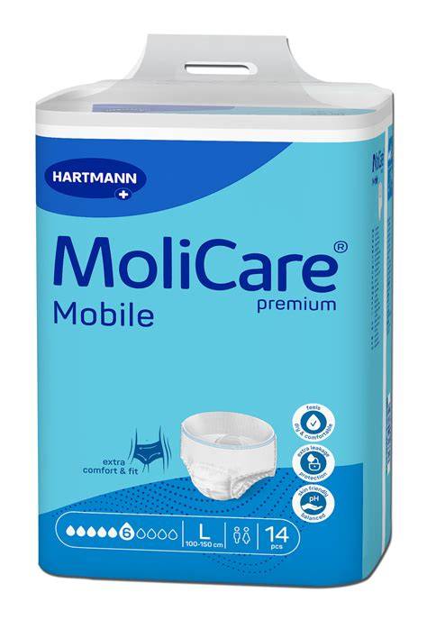 Imagine ilustrativa cu scutece MoliCare Mobile si Hartmann pentru adulti