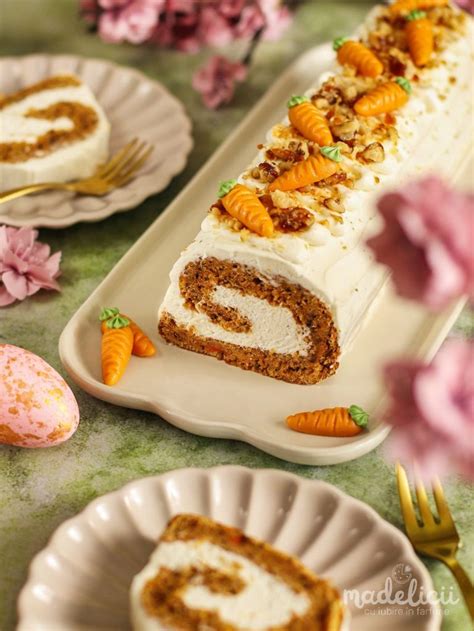 Infografic cu ingrediente rulada carrot cake