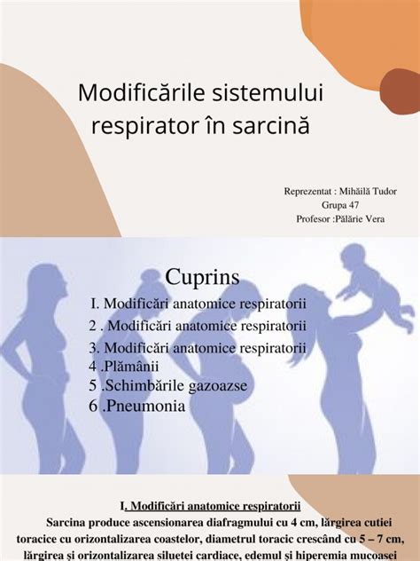 Infografic: modificări fiziologice ale sistemului respirator în sarcină