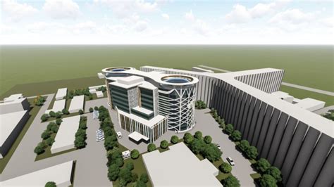 Vizualizare arhitecturală a noului spital