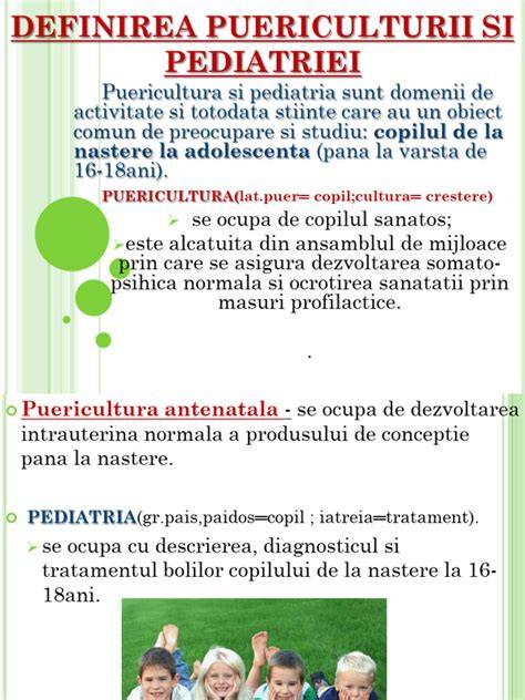 Infografic: structură și scopuri ale puericulturii și pediatriei pentru asistenți medicali
