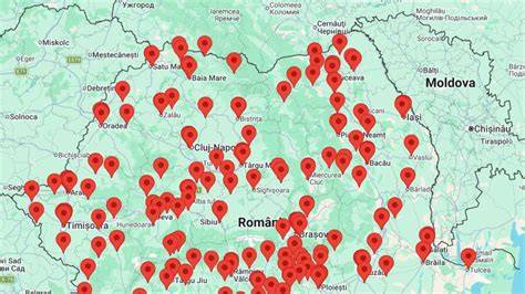 Hartă a facilităților medicale din Cluj-Napoca cu indicarea Clinicii I