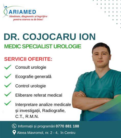 Infografic - traseu de la consult la tratament în urologie