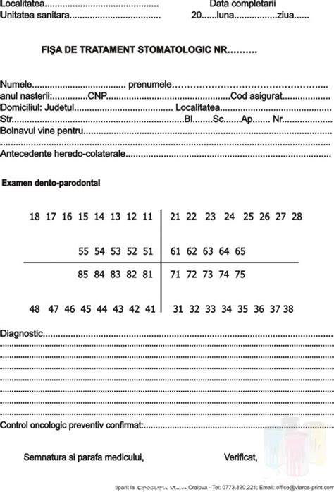 Plan veterinar? nu; plan de tratament dentar integrat