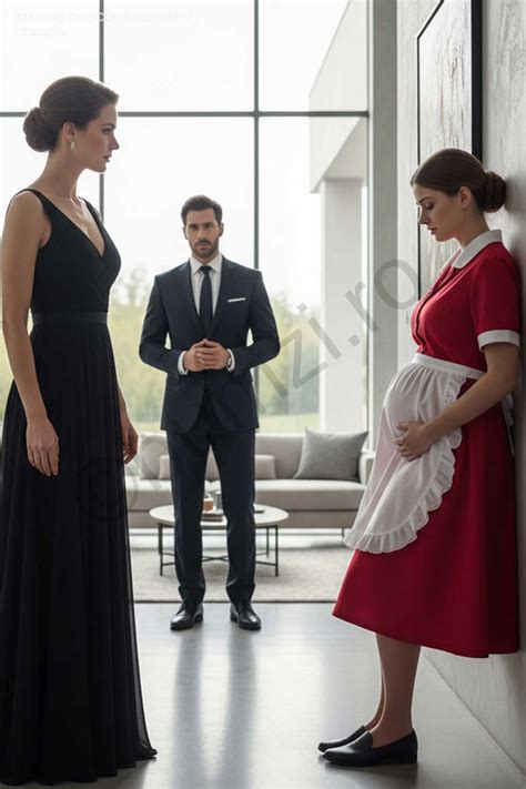 Femeie însărcinată într-un decor de studio