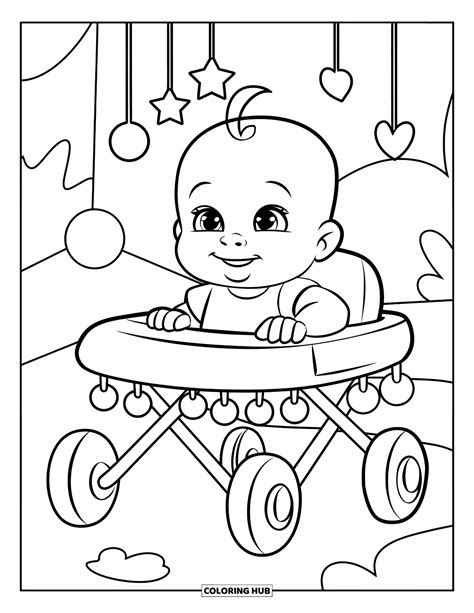 Imagine cu un bebeluș fericit într-un coșuleț cu rufe curate