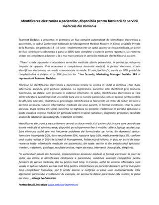 Infografica: Fluxul serviciilor medicale intr-un spital de urgenta