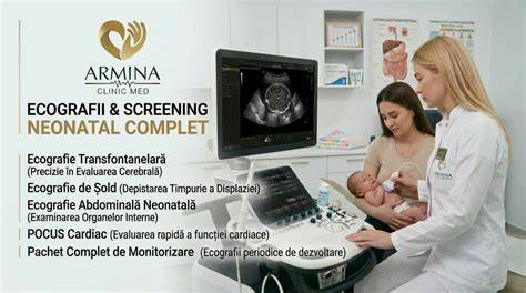 Infografic: Schița procesului de monitorizare prenatală (screening, morfologie, ecografii în trimestrele I-III)