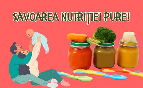 Linguriță cu piure de legume și bebeluș fericit