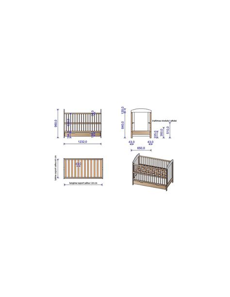 Carton cu dimensiuni standard patut bebe 120x60 cm si exemple de seturi