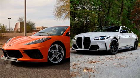 Imagine: Corvette C8 și BMW M4 alături
