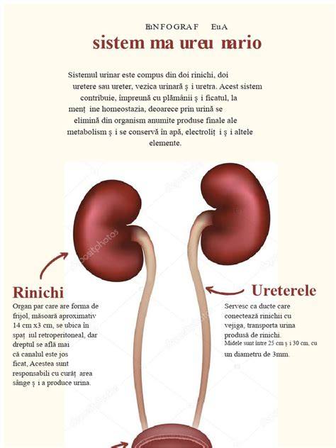 Infografic: Schema tractului urinar si mecanismele de risc in sarcina
