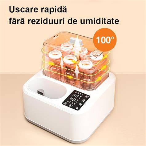 Infografic: comparatie metode sterilizare (fierbere, abur, UV)