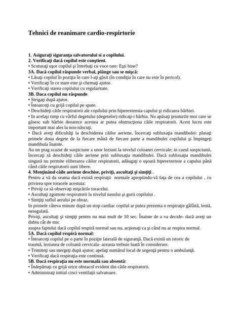 Schema reanimare cardio-respiratorie pediatrică